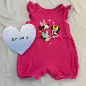 Disney  - Minnie Mouse Shortalls/overalls, Romper. Size 3 months